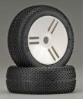 Подробнее... Колеса в сборе багги 1/8 - CUBIC , средней жестк. белый диск 2шт