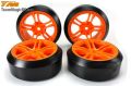 Подробнее... Колеса дрифт 1/10 в сборе (45° / 5 спиц / Orange) 4шт
